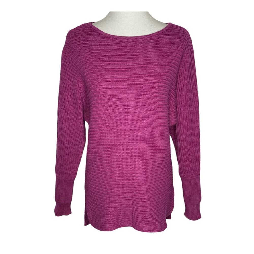 Rachel Zoe Sweater Womens Medium Purple Chunky Knit Jewel Tone Relaxed